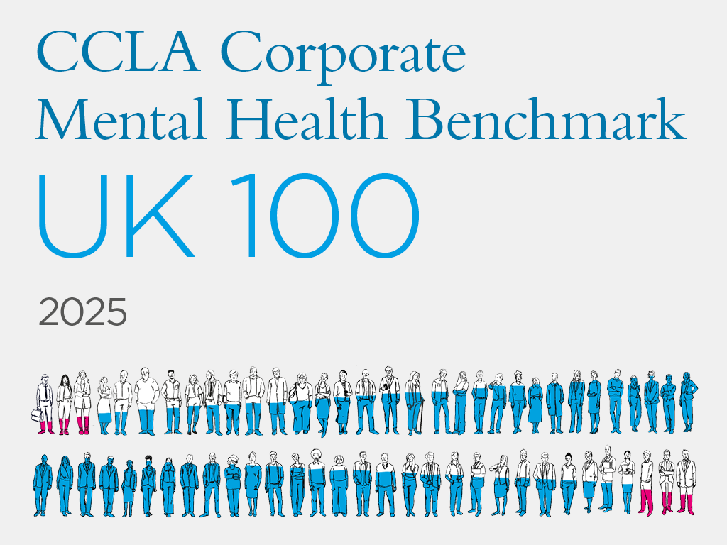 CCLA Corporate Mental Health Benchmark UK 100 2025 illustration